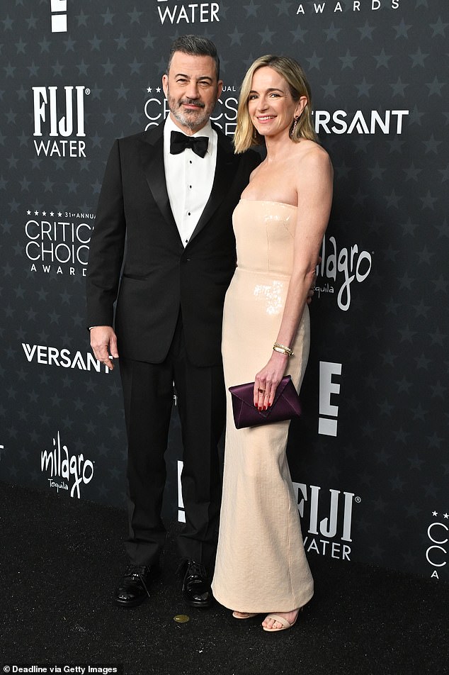 The comedian and his wife pictured on the Critics' Choice Awards red carpet