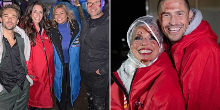 Corriedale stars reveal bloodied faces in behind-the-scenes snaps ahead of epic soap crossover