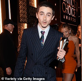 Timothee Chalamet triumphed in the Best Actor category for Marty Supreme