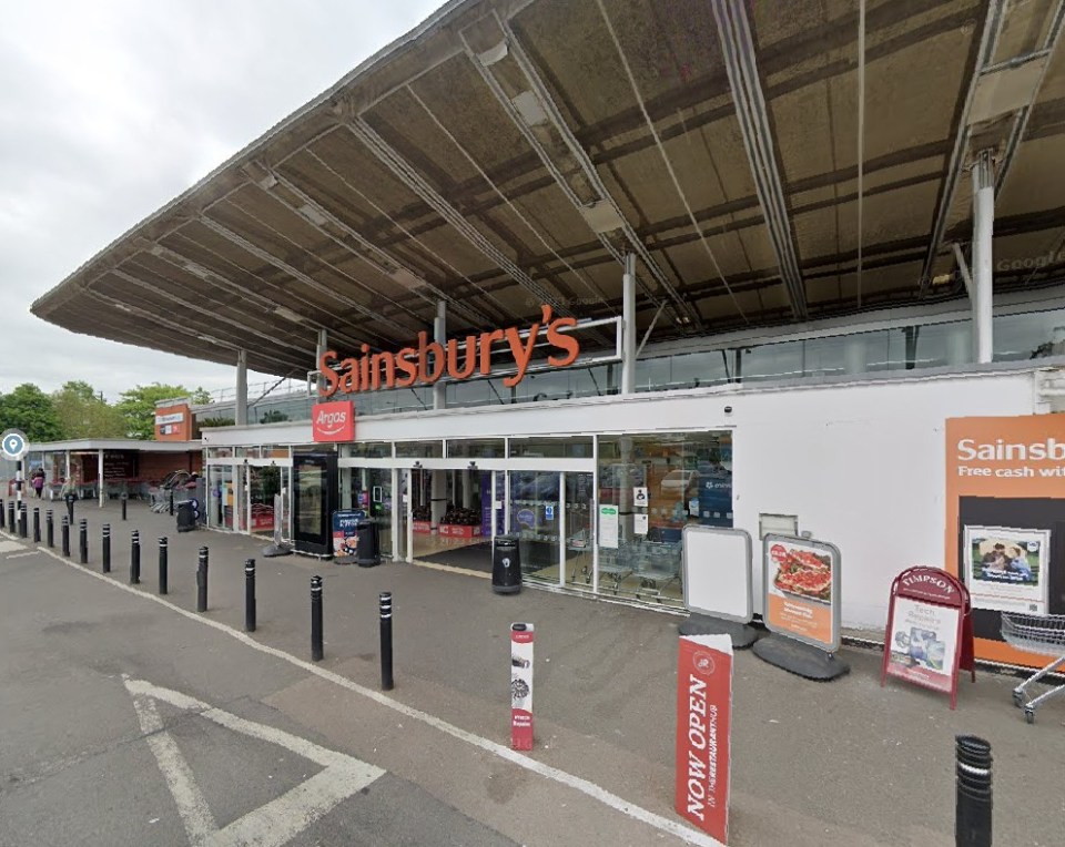 Sainsbury's grocery store entrance.