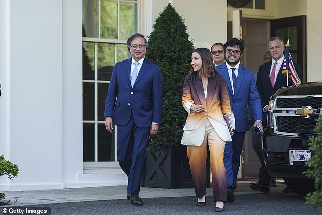 Colombia's leftist President Gustavo Petro (pictured left) described Washington's attack on Venezuela as an 'assault on the sovereignty' of Latin America, which led Trump to respond on Saturday that Petro should 'watch his a**'