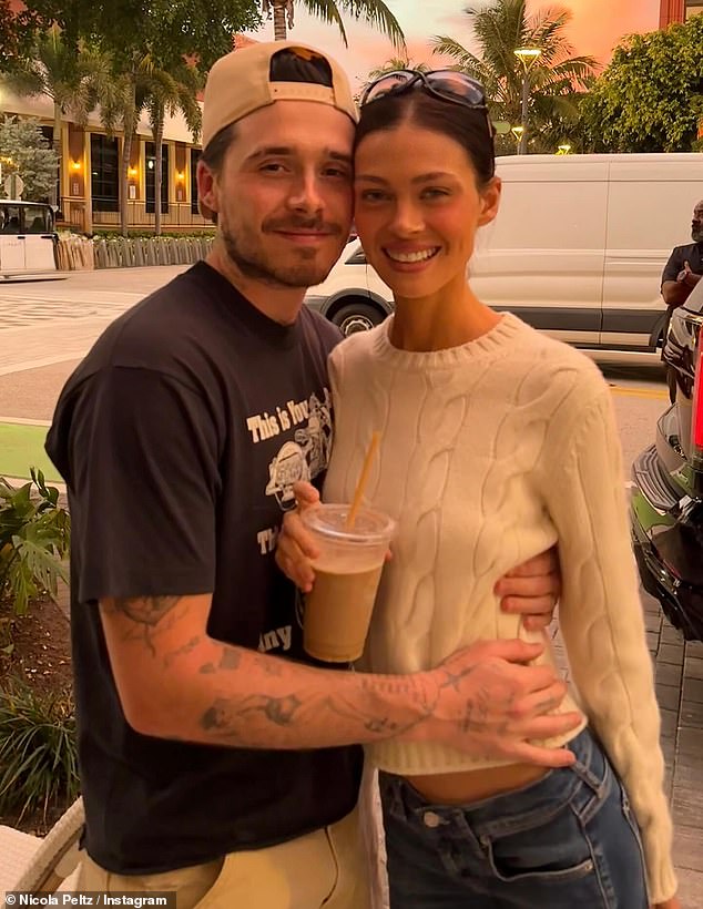 The party comes after Nicola publicly praised Brooklyn, saying she was 'so grateful' for him, after reports claimed he had declared his relationship with his parents was 'over'