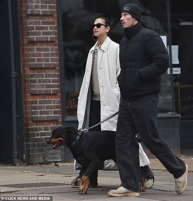 Amid the rumours the pair were enjoying some quality time with each other on a chilly dog walk in London
