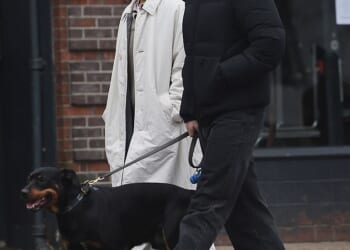 Bond favourite Callum Turner stepped out on a dog walk with his fiancée Dua Lipa this weekend after it was claimed that the 007 job is his and she's tipped to write the theme tune