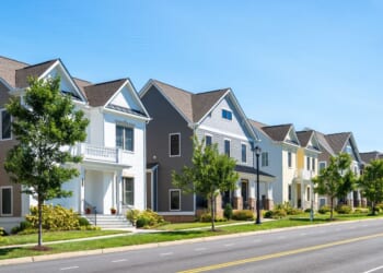 Suburban houses in Virginia.