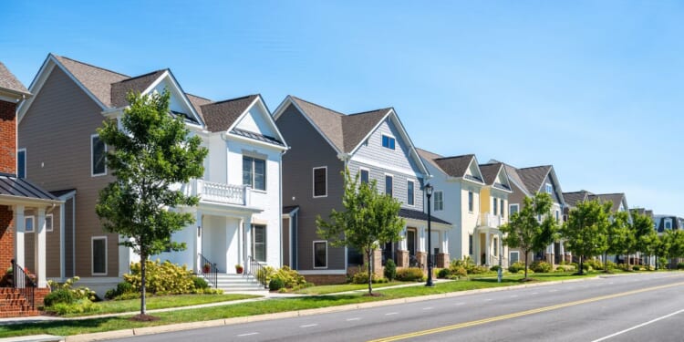 Suburban houses in Virginia.