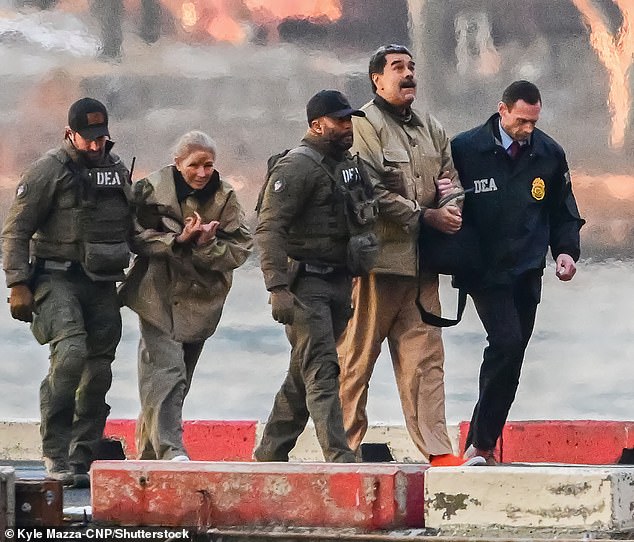 Cilia Flores arrived at the Wall Street Heliport in New York Monday with visible bruising to her forehead and cheek. She and her husband both pled not guilty to narco-terrorism charges