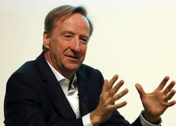 Former head of MI6, Sir Alex Younger (pictured), warned that strong men now rule the world and govern by the principle that 'might is right'