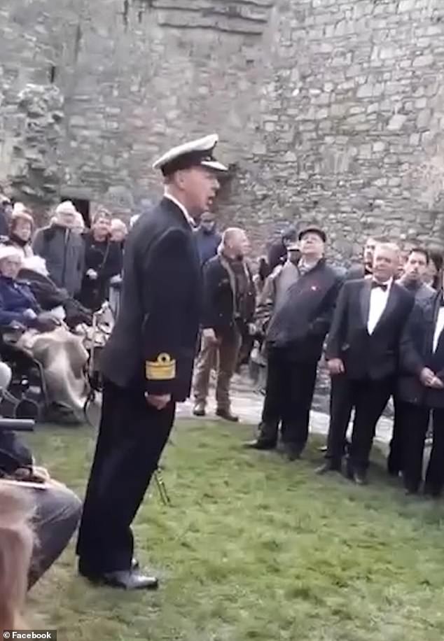Jonathan Carley filmed brazenly addressing crowds at Harlech Castle in 2019