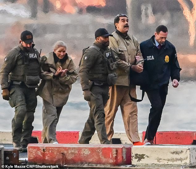 Cilia Flores arrived at the Wall Street Heliport in New York Monday with visible bruising to her forehead and cheek. She and her husband both pled not guilty to narco-terrorism charges