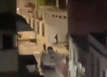 Locals said 'anti-aircraft' blasts were heard from the general vicinity of the presidential palace after days of chaos in the streets since Maduro and his wife were captured from their home and whisked to America to face drug trafficking charges