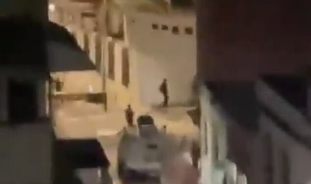 Locals said 'anti-aircraft' blasts were heard from the general vicinity of the presidential palace after days of chaos in the streets since Maduro and his wife were captured from their home and whisked to America to face drug trafficking charges