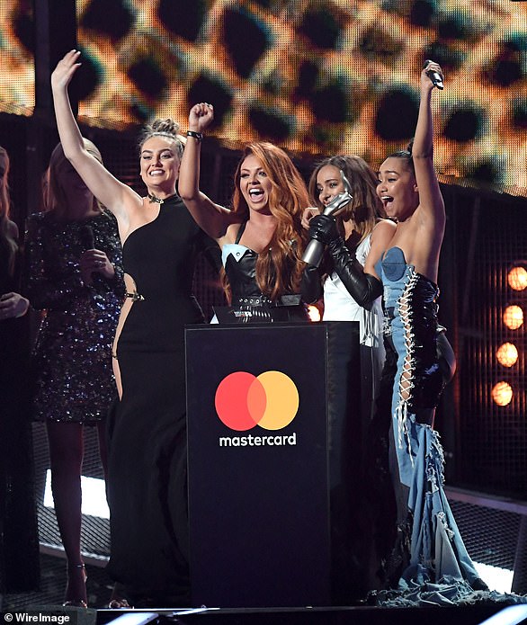 Winners! Little Mix won two BRIT Awards for their 2017 hit Shout Out to My Ex (pictured) and their 2019 single Woman Like Me featuring Nicki Minaj
