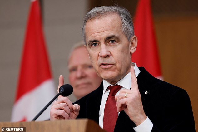 Pictured: Canada's Prime Minister Mark Carney