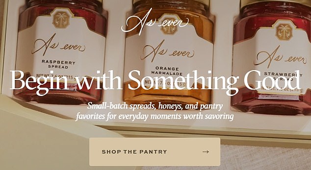 As Ever promotes its goods as 'small batch pantry favourites for everyday moments worth savouring'