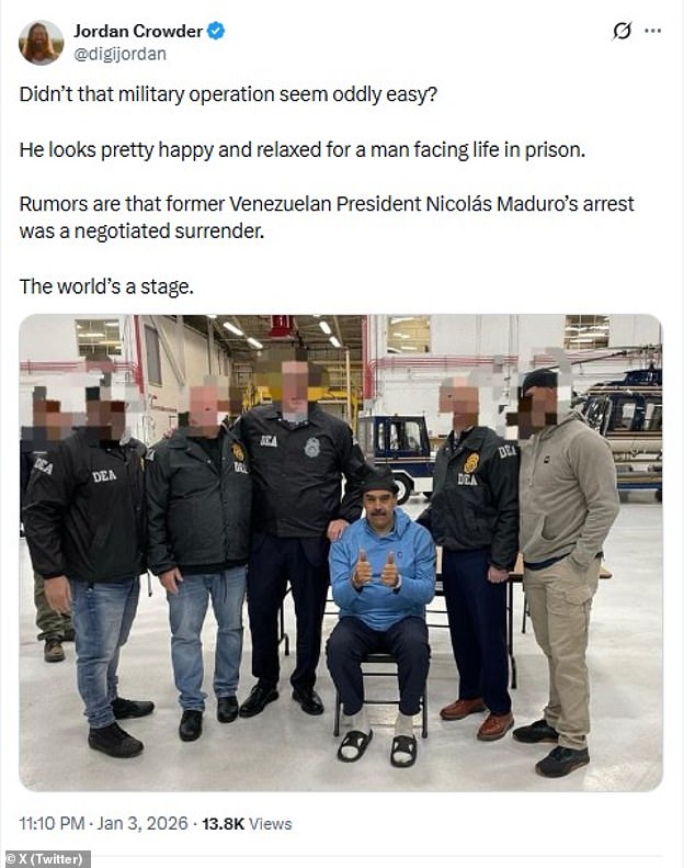 Some people pointed out that Maduro appeared happy while in custody