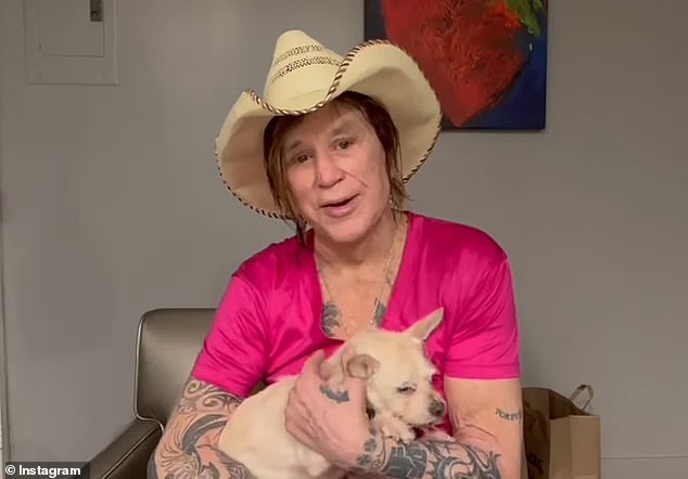 Clad in a bright pink t-shirt, the Sin City star said he was 'frustrated' by the situation, adding, 'If I needed money, I wouldn't ask for no f*****g charity. I'd rather stick a gun up my a** and pull the trigger'