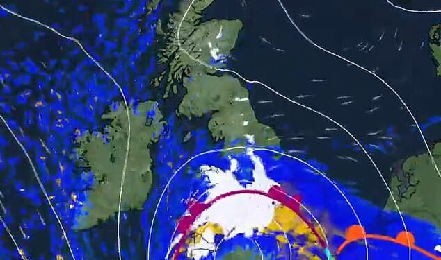 A new tracker has revealed where Storm Goretti will dump up to eight inches of snow in the UK