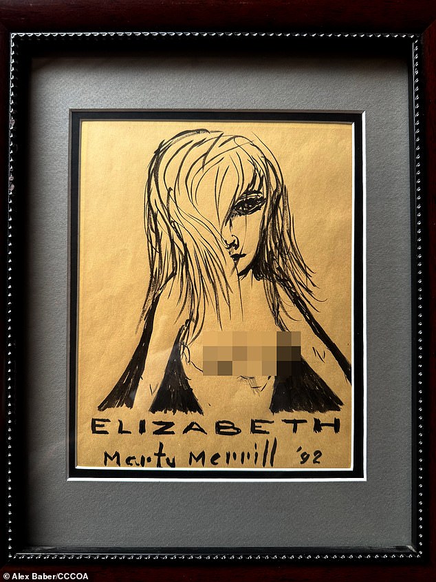 Among the most damning pieces of evidence is one of the final sketches Merrill produced, depicting a naked woman named 'ELIZABETH'