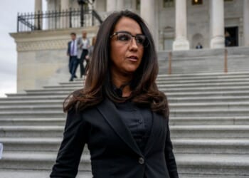 Rep. Lauren Boebert, a Republican from Colorado, leaves the U.S. Capitol following a House vote on the "Epstein Files Transparency Act" in Washington, D.C., on Nov. 18, 2025.