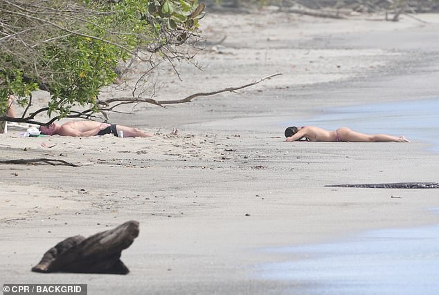 Despite being all over one another, the couple of nearly a year did focus on having some solo time as Tatum laid meters away as he relaxed under a tree