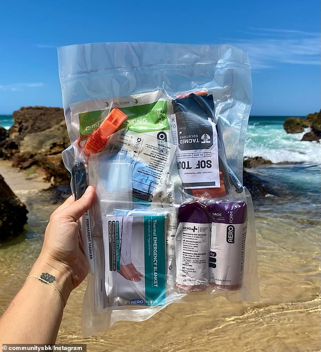 Danny reached out to knowledgeable members of the local lifeguard community and devised a list of essential items to include in the kits