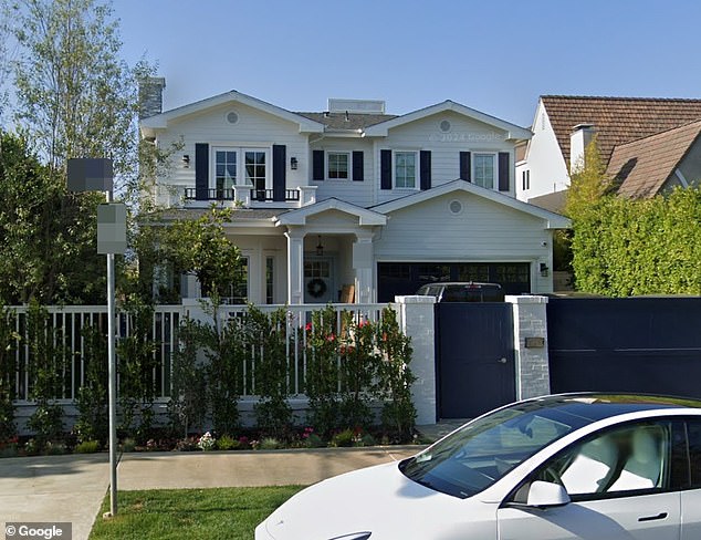 Teller and his wife Keleigh Sperry bought their 6,600 square foot Cape Cod¿style villa in April 2023; The home pictured before the fires