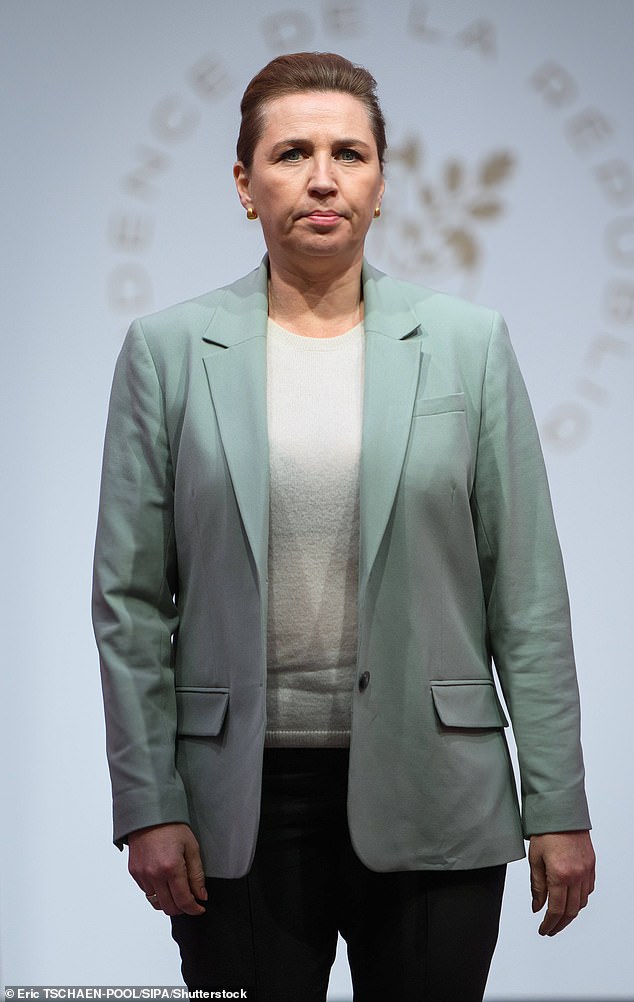 Mette Frederiksen, Prime Minister of Denmark, at the Elysee Summit of the Coalition of Volunteers in Paris on Tuesday