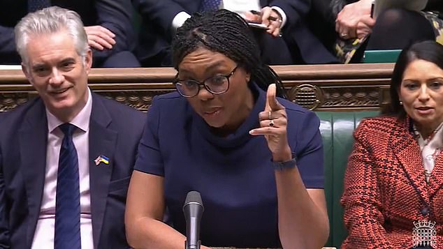 During PMQs clashes, Kemi Badenoch challenged Sir Keir for details of how many personnel could be deployed to guarantee a mooted peace deal