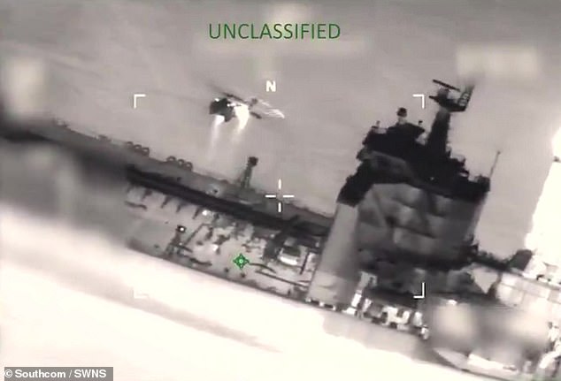 The vessel was described as a 'stateless, sanctioned dark fleet motor tanker'