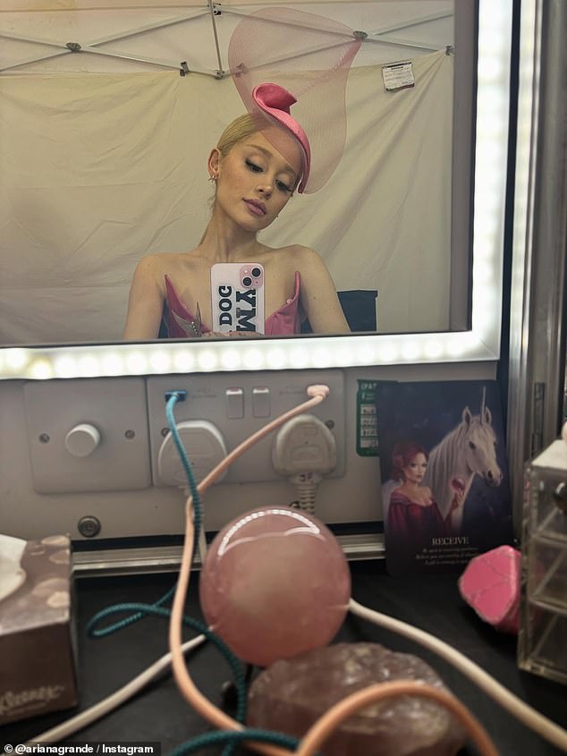 The 32-year-old actress shared a gallery of snaps on Instagram including a selfie featuring tears streaming down her face while wearing her film costume gown