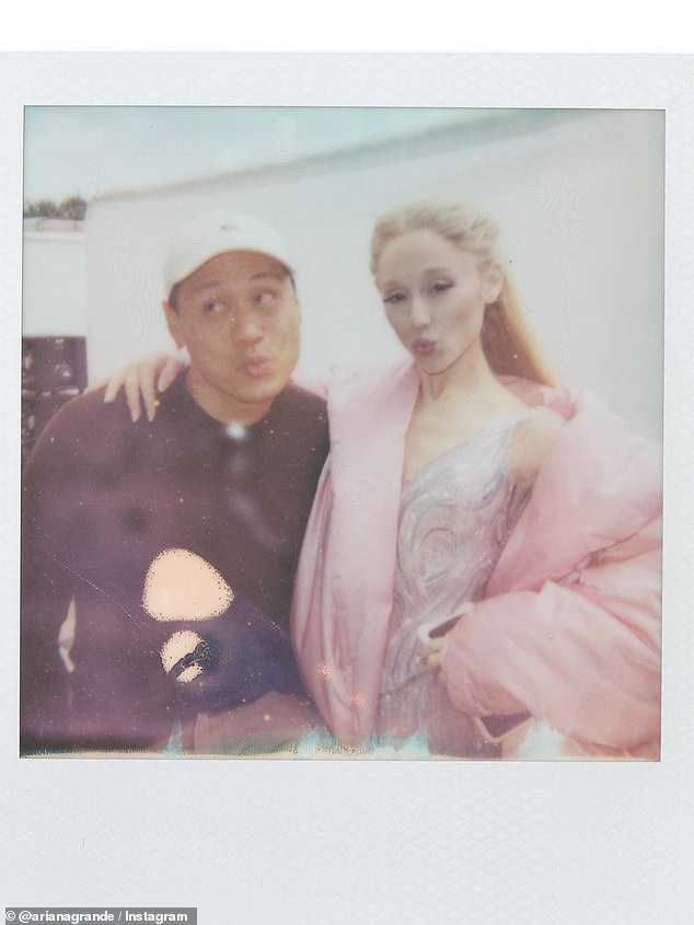 There was also a Polaroid of herself pulling duck face selfies with Wicked director John M. Chu
