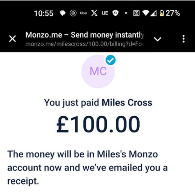 Police managed to track sales of the poison to Miles Cross' bank account