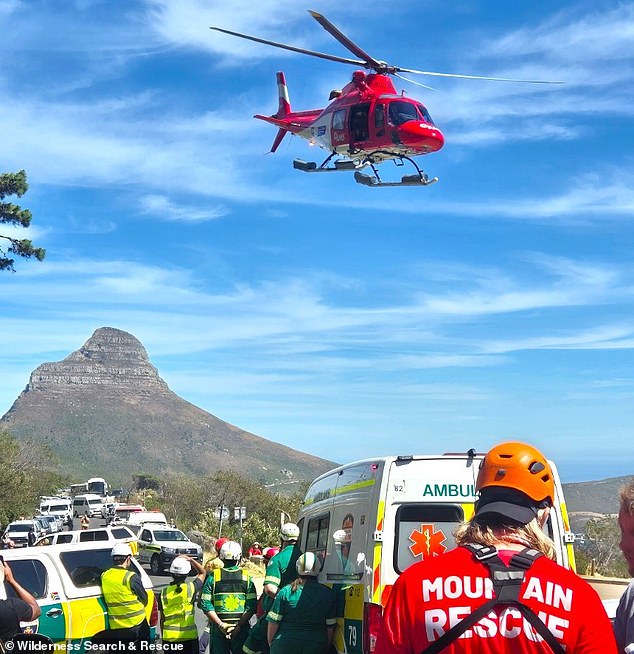 Wilderness Search & Rescue and SanParks rangers were alerted and sent teams along with a helicopter to search the front of the mountain for his body