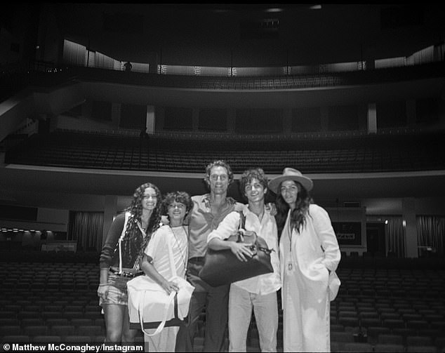 The Pantalones Organic Tequila co-founders are also proud parents of 13-year-old son Livingston (2-L, pictured November 4)