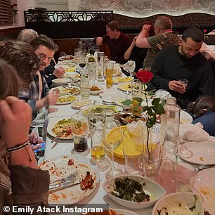 The Rivals star shared photos of her group dinners and pub trips