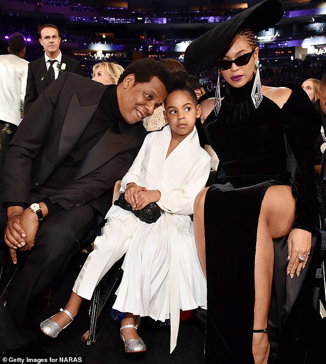 Blue Ivy has had a front row seat at glitzy and star-studded award shows (pictured at the 2018 Grammys)
