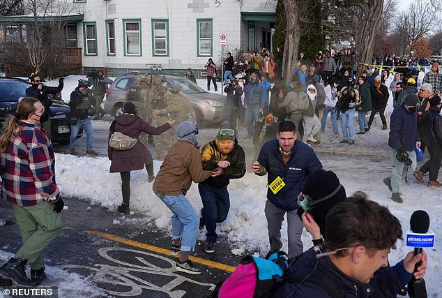 Border Patrol agents used chemical irritants to disperse a crowd trying to prevent them from leaving the scene after Good was shot