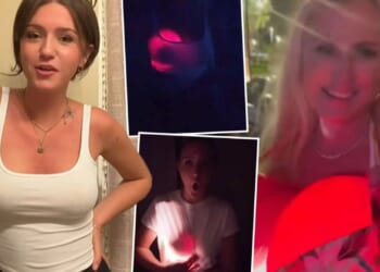 Turns out fake boobs 'GLOW IN THE DARK'