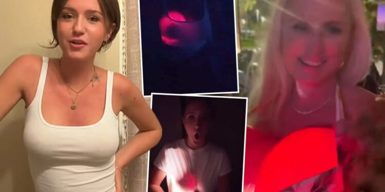 Turns out fake boobs 'GLOW IN THE DARK'