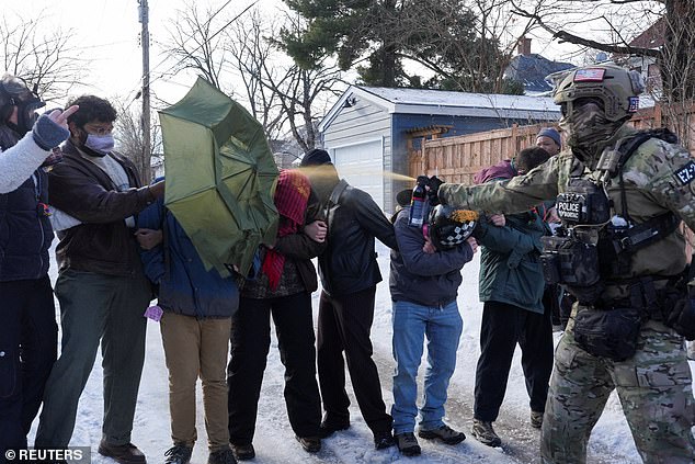 Protesters clashed with police after Good's fatal shooting on Wednesday amid an immigration enforcement surge in Minneapolis