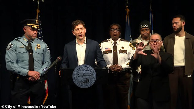 Mayor Jacob Frey did not mince his words at the press conference on Wednesday afternoon. He took to the podium and told ICE agents to 'get the f**k out' of his city following the shooting