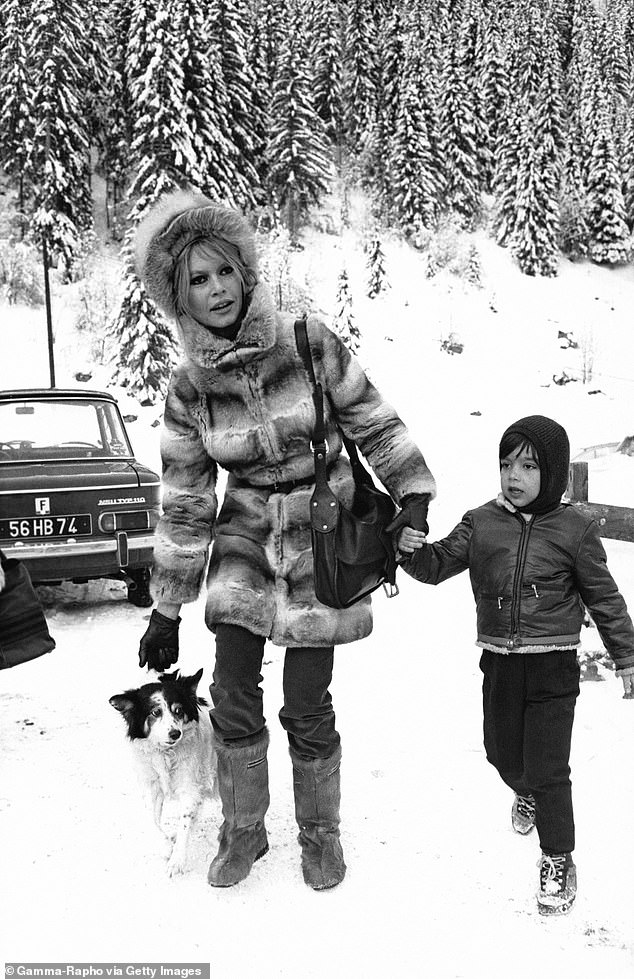 Brigitte Bardot and her son Nicolas