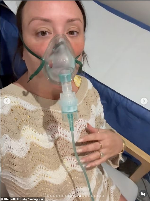 The Geordie Shore star, 35, had just spent three days in hospital due to a nasty chest infection