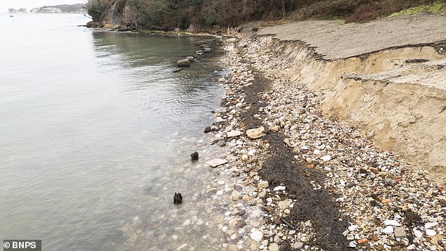 Tons of rubbish has been washed onto the beach including lethal asbestos sheeting which could pose an environmental health risk