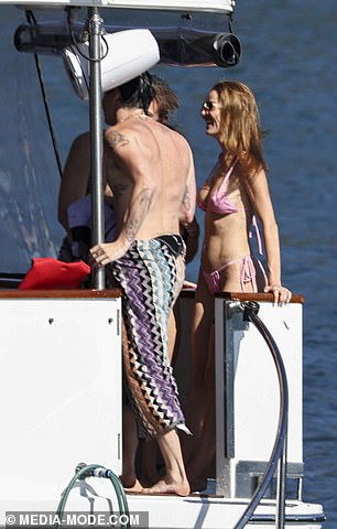 Dina Beoadhurst, also known as the 'nude artist' kept her swimwear on