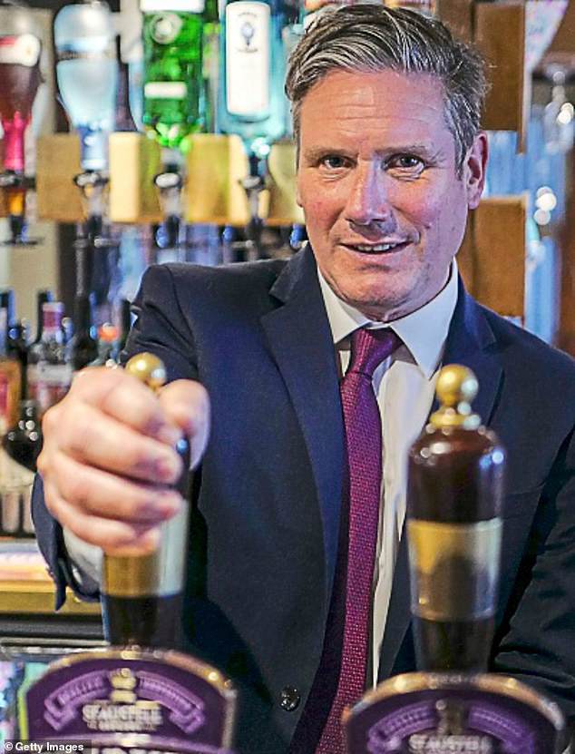 Beer, oh beer: Keir Starmer has now presided over a dozen major U-turns in his chaotic first 18 months in power