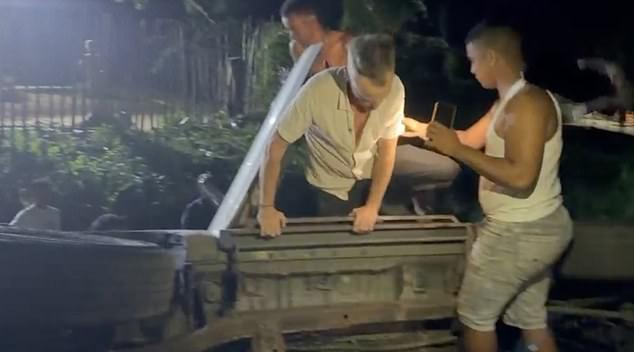 Levison and his crew members were eventually able to climb out of the vehicle