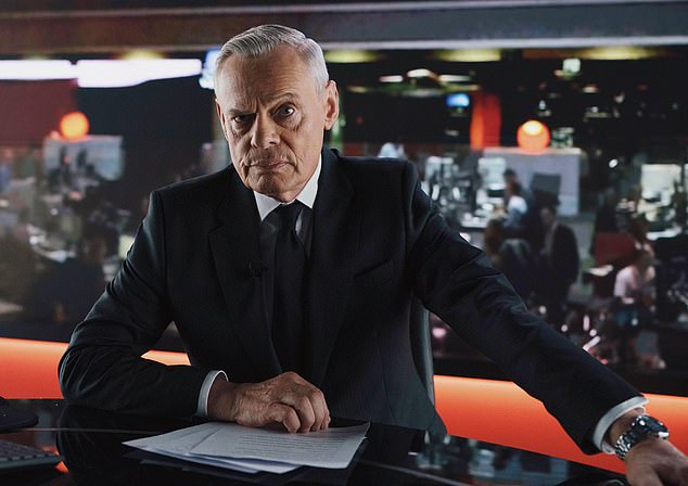 Martin Clunes looks suitably terrifying and diabolical in his role as Huw Edwards, writes Jan Moir