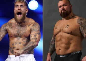 Jake Paul called out by ex-World's Strongest Man Eddie Hall despite EIGHT STONE weight difference
